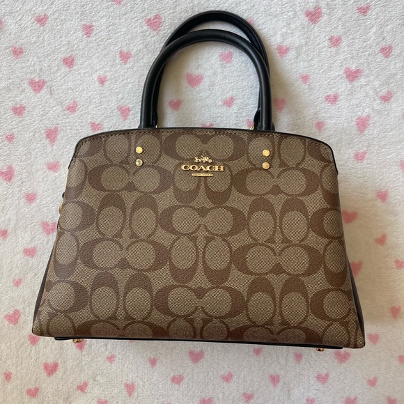 Coach Handbags - Coach Mini Lillie Carryall Signature Canvas